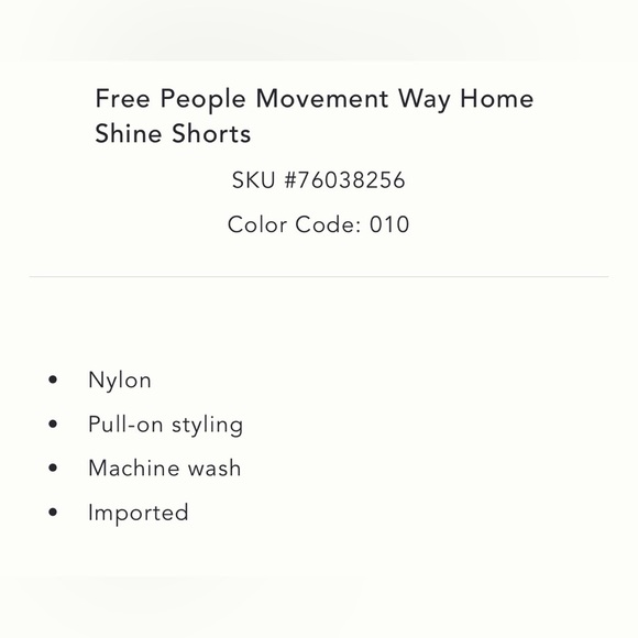 RARE Free People Movement Way Home Shine White Shorts Size Small 🪷 Like New - Picture 5 of 10